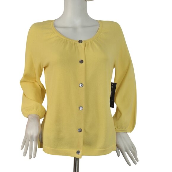 Jones New York Tops - Jones New York Collection Women's Cardigan Top Blouse Size S Yellow (40)